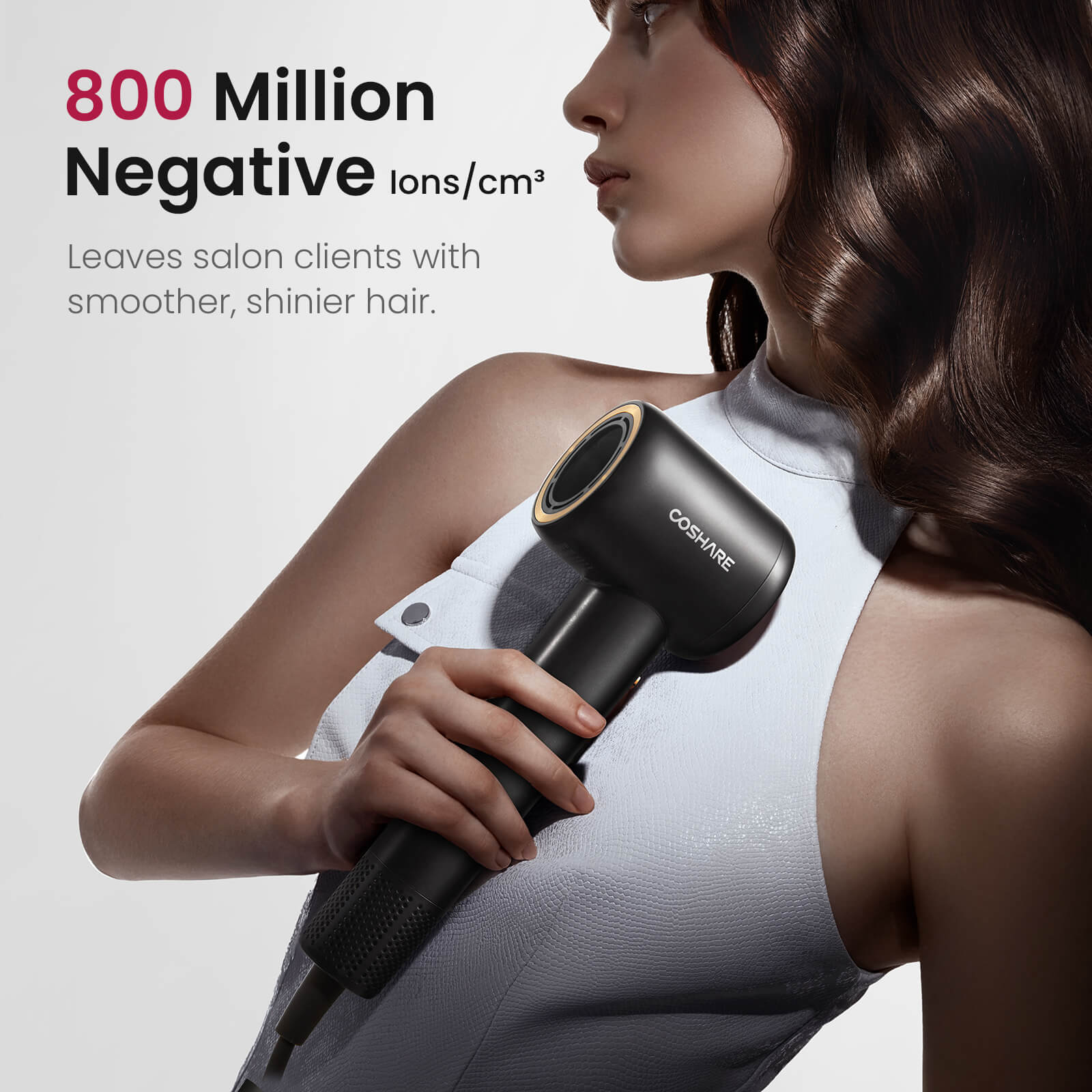 SuperFlow1 Professional 110000 RPM High Speed Hair Dryer, 1800W Salon-Grade Power, 4 Temperature Settings